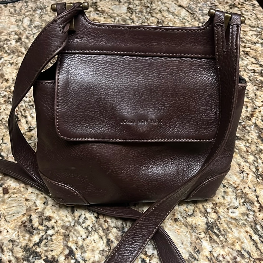 Jones New York Leather Crossbody Bag